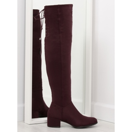 Botas mosqueteras BH129-HB Wine burgundy multicolor rojo