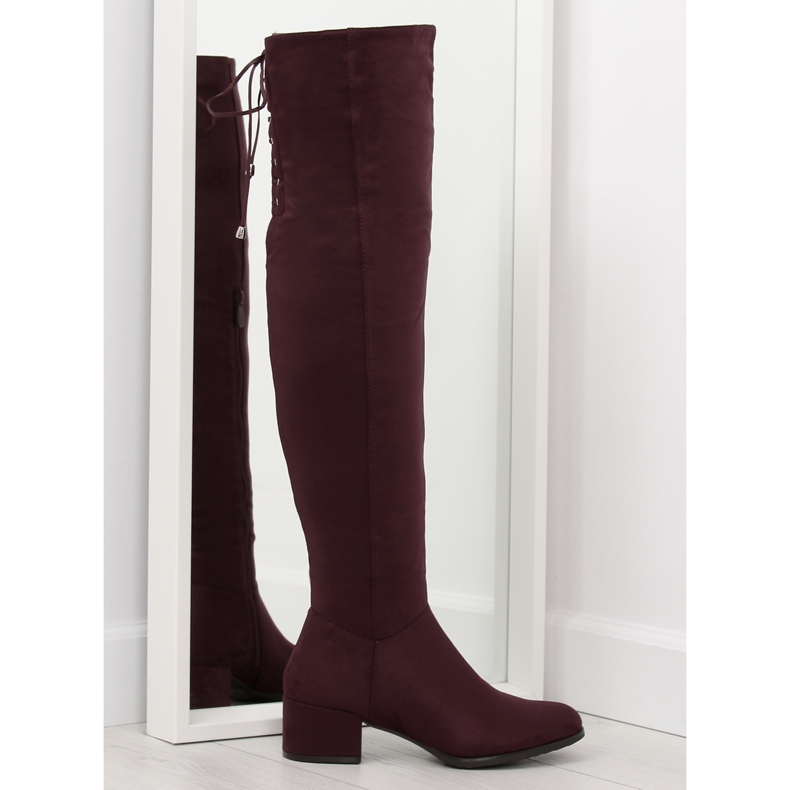 Botas mosqueteras BH129-HB Wine burgundy multicolor rojo Botas mosqueteras BH129-HB Wine burgundy multicolor rojo