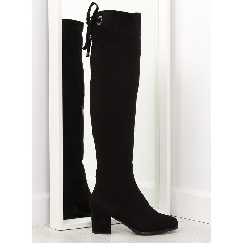 Botas negras de tacón B-318 negras negro