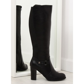 Botas negras de tacon alto QT02P Black negro