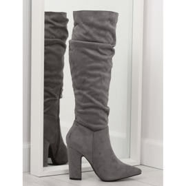 Botas grises de tacón SY48P Grey