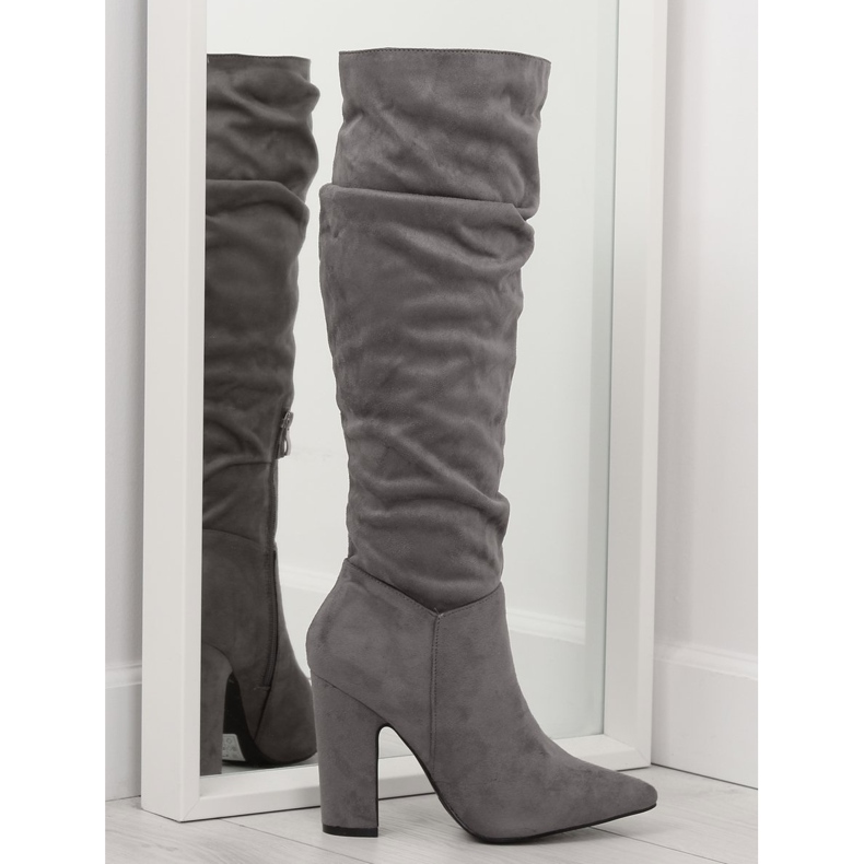 Botas grises de tacón SY48P Grey Botas grises de tacón SY48P Grey