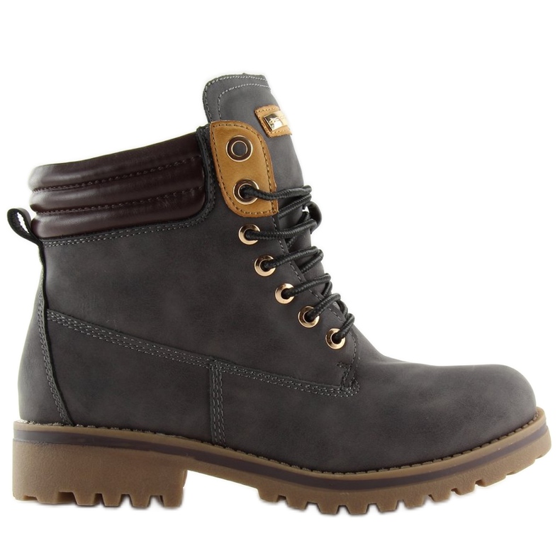 Botas de madera gris oscuro para mujer GD-ZN27 Darkgrey Botas de madera gris oscuro para mujer GD-ZN27 Darkgrey