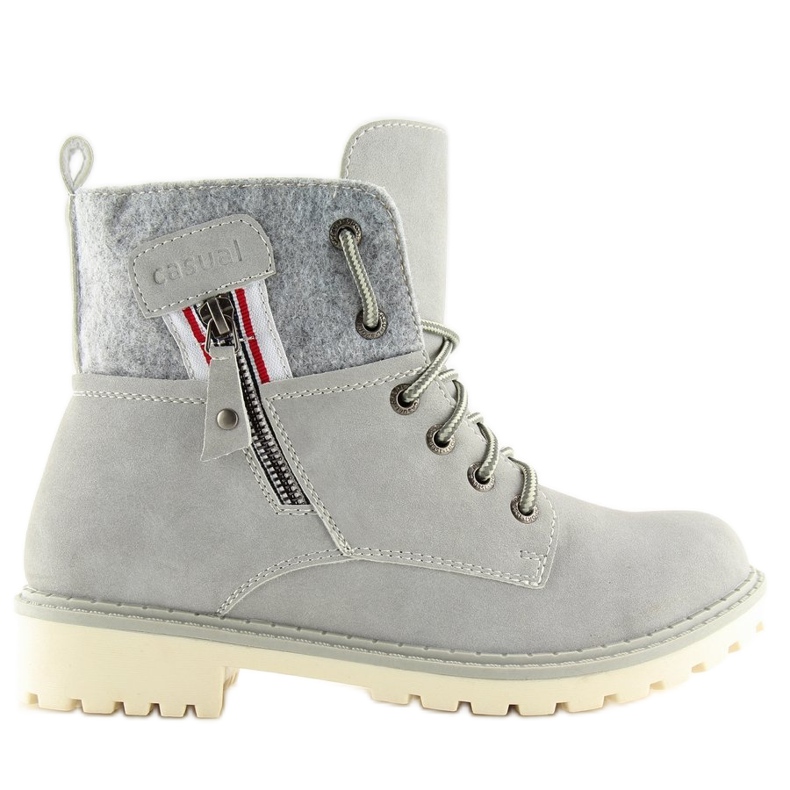 Botas de madera grises para mujer GD-TL10 LT.GRAY Botas de madera grises para mujer GD-TL10 LT.GRAY