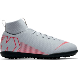 Zapatos de fútbol Nike Mercurial Superfly X 6 Club Tf Jr AH7345 060 blanco
