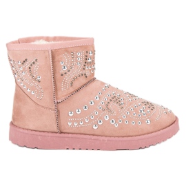 Botas de nieve rosa de moda
