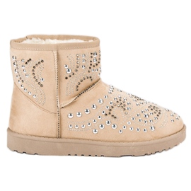 Botas de nieve beige de moda