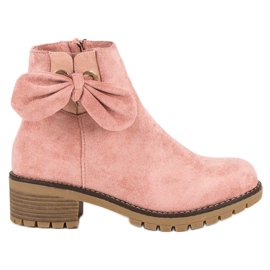 Botas de tacón rosa rosado