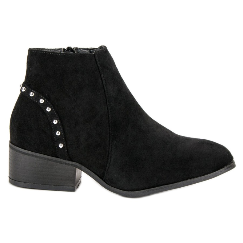 Botines casuales de gamuza negro