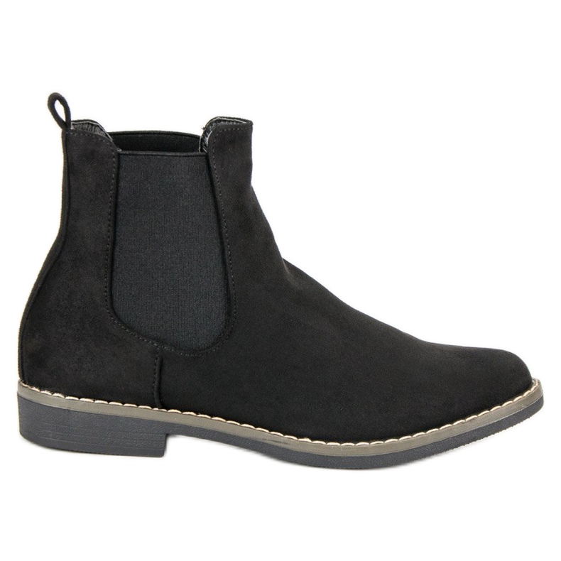 Super Mode Botines chelsea de ante negros
