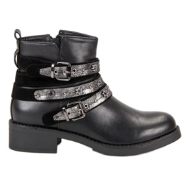 Sixth Sense Botas de rock negro