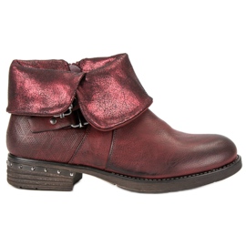 Forever Folie Botas burdeos rojo