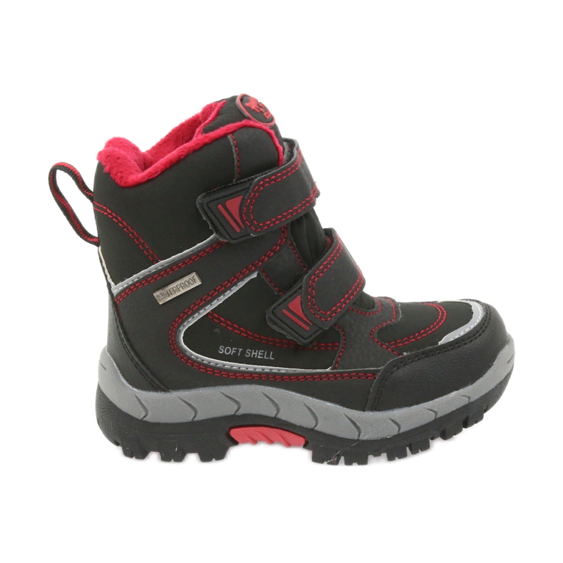 American Club Botas americanas botas de invierno con membrana 3122 negro rojo