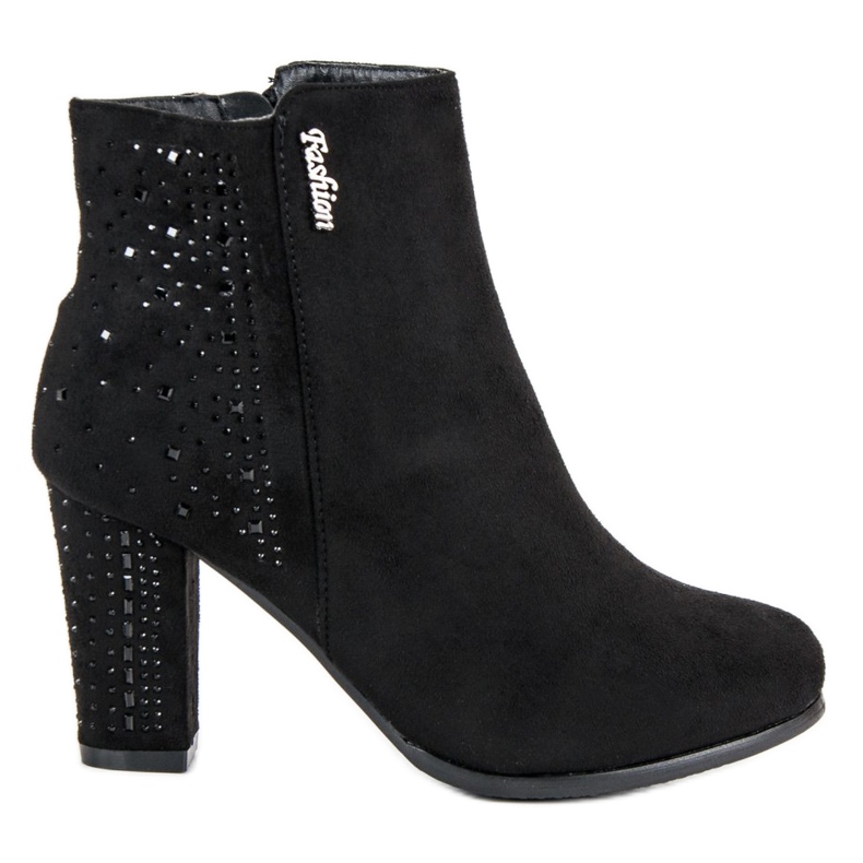 Botas de gamuza elegantes negro