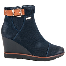 Filippo Botas de cuña azul marino