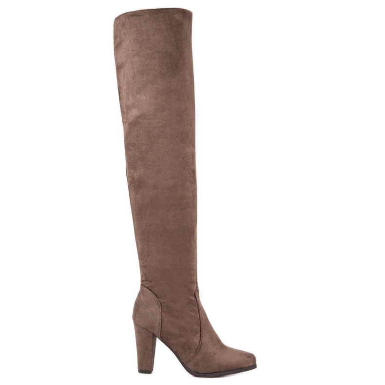 Super Me Botas altas hasta el muslo beige