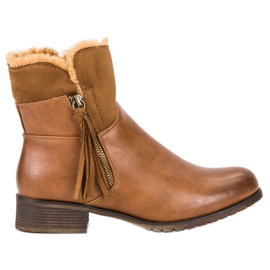 Forever Folie Botas de mujer abrigadas marrón