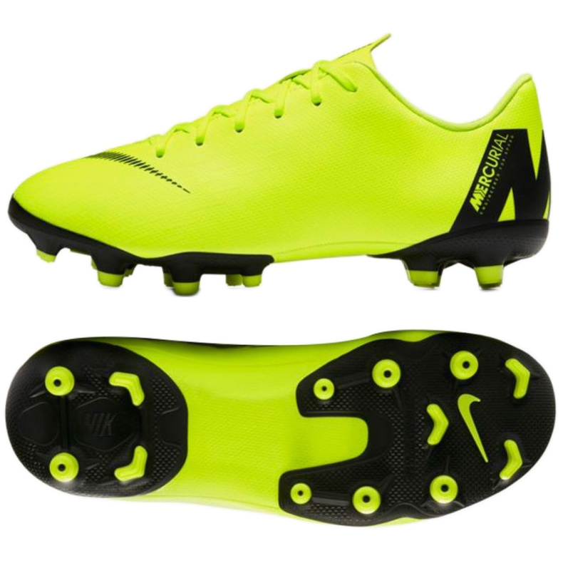 Calzado de fútbol Nike Mercurial Vapor 12 amarillo