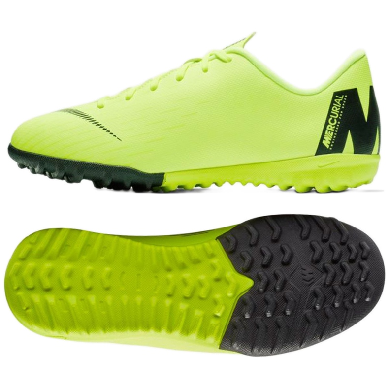 Zapatos de fútbol Nike Mercurial VaporX 12 Academy Gs Tf Jr AH7342-701 multicolor amarillo