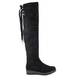 Filippo Botas de ante con plataforma negro Filippo Botas de ante con plataforma negro