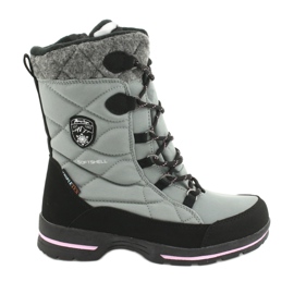 American Club Botas de nieve softshell con membrana American SN19 / 20 negro rosado gris
