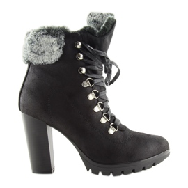 Botas negras de tacón N501 Black negro