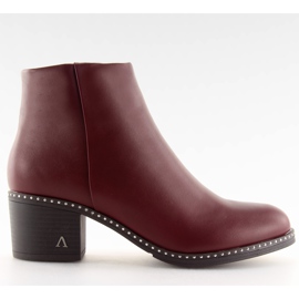 Botas con tacón estable burdeos BH120-KB rojo Botas con tacón estable burdeos BH120-KB rojo
