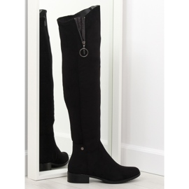 Botas sobre la rodilla negro 7552-PG negro