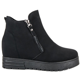 Botines negros mate