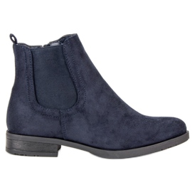 Botines Chelsea de ante azul