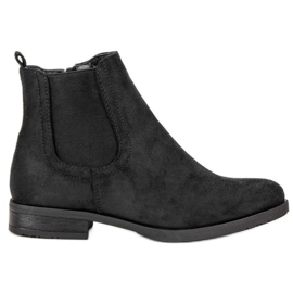 Botines Chelsea de ante negro