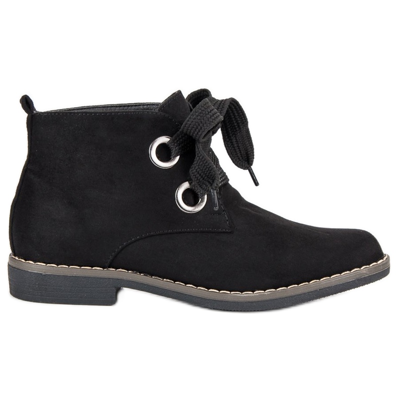 Super Mode Botas de ante con nudo negro