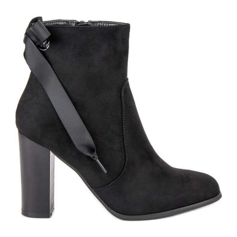 Super Mode Botas elegantes en el poste negro Super Mode Botas elegantes en el poste negro