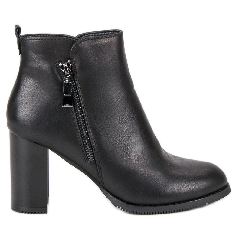 Super Mode Botas negras de tacón negro