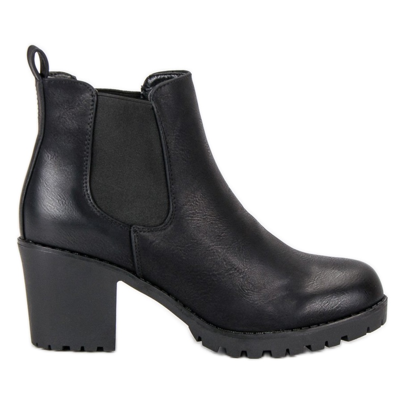 Super Me Botines Chelsea en la plataforma negro