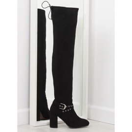 Botas negras de tacón S169 negro