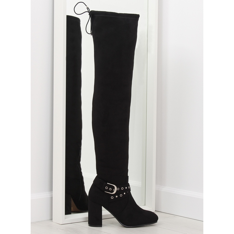 Botas negras de tacón S169 negro