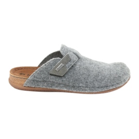 Zapatillas de fieltro abrochadas Inblu TH014 gris