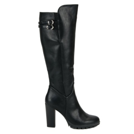 Cm Paris Botas clásicas de tacón alto negro