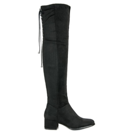 Queentina Botas de ante negras negro