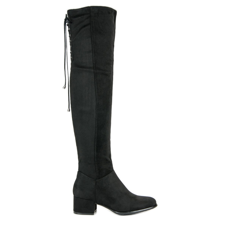 Queentina Botas de ante negras negro