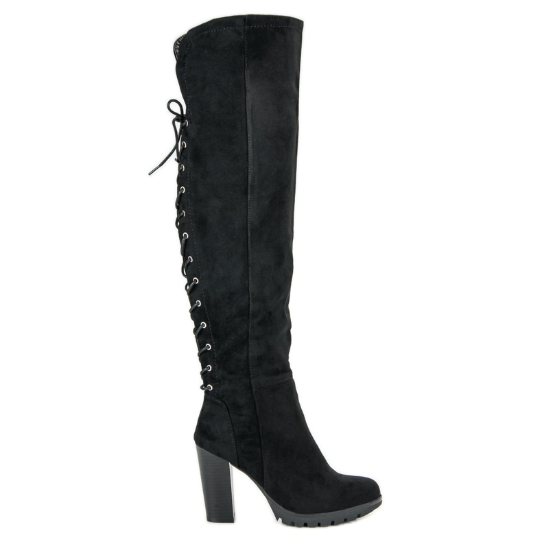Cm Paris Botas de gamuza en un pilar negro