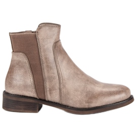 Super Mode Botas de tacón plano marrón