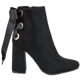 Ideal Shoes Botas sexy en el poste negro