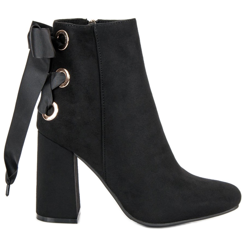 Ideal Shoes Botas sexy en el poste negro