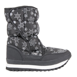 Botas de nieve de invierno cálido negro