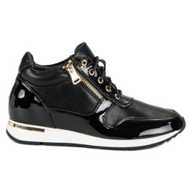 J. Star Zapatillas con cordones y cremallera negro