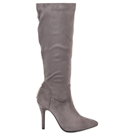 Cm Paris Botas de tacón sexy gris