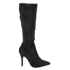 Cm Paris Botas sexy de tacón alto negro