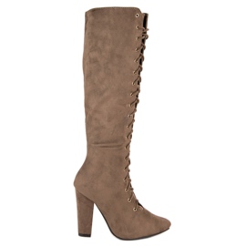 Cm Paris Botas con cordones marrón